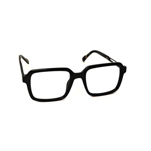 Brown Retro Square Eyeglasses at chasmah