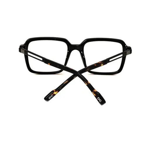 Brown Retro Square Eyeglasses at chasmah