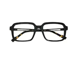 Brown Retro Square Eyeglasses at chasmah