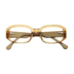 Cream Bold Celebrity Eyeglasses - 6015