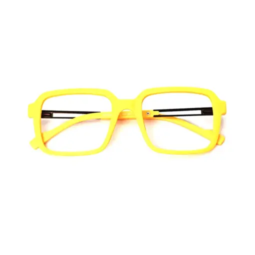Electric Yellow Square Eyeglasses at chashmah