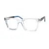 Glass Blue Classic Eyeglasses at chashma
