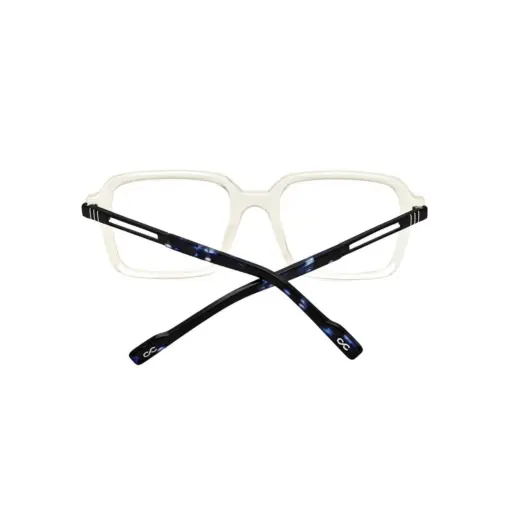 Glass White Square Eyeglasses at chashmah