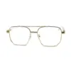 Oversized White Golden Eyeglasses AT CHASHMAH