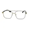 Oversized Black Gold Eyeglasses at chashmah