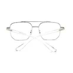 Oversized White Silver Eyeglasses at chashmah