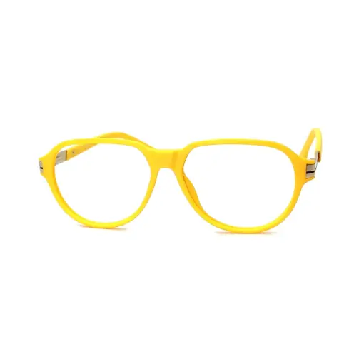 Yellow Retro Aviator Eyeglasses at chashma