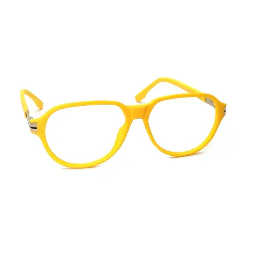 Yellow Retro Aviator Eyeglasses at chashma