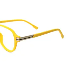 Yellow Retro Aviator Eyeglasses at chashma
