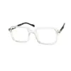 Glass White Square Eyeglasses at chashmah