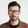 Black Modern Comfortable Eyeglasses - 9432207