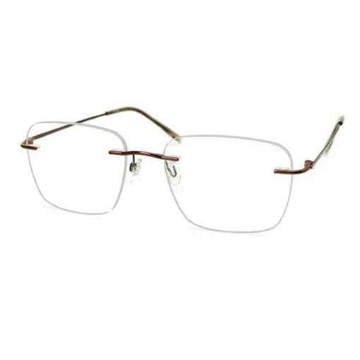 Buy Copper Brown Rimless Eyeglasses Online