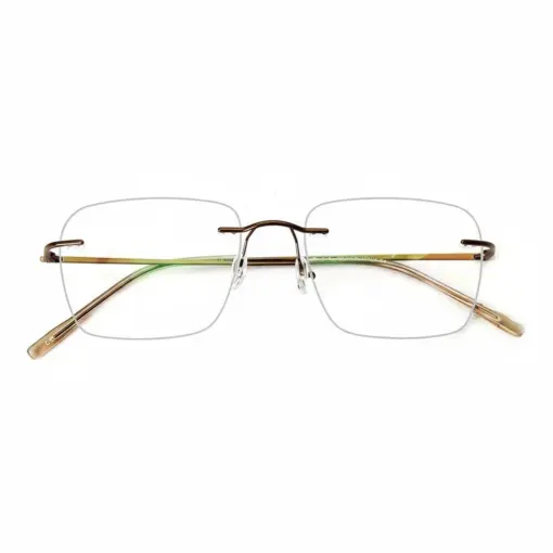 Buy Copper Brown Rimless Eyeglasses Online