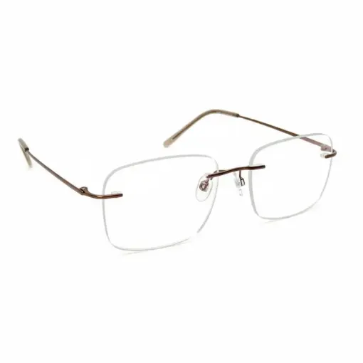 Buy Copper Brown Rimless Eyeglasses Online