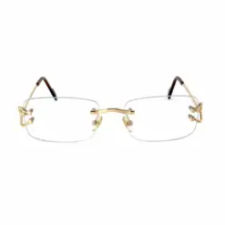 Buy Exclusive Golden Rimless Eyeglasses Online