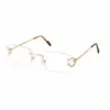 Buy Exclusive Golden Rimless Eyeglasses Online