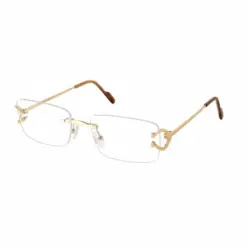 Buy Exclusive Golden Rimless Eyeglasses Online