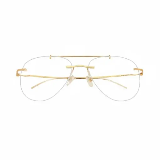 Buy Golden Rimless Turban Aviator Eyeglasses Online