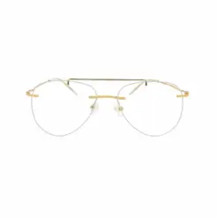 Buy Golden Rimless Turban Aviator Eyeglasses Online