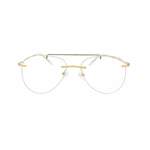 Buy Golden Rimless Turban Aviator Eyeglasses Online
