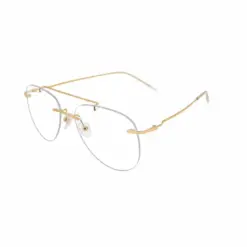 Buy Golden Rimless Turban Aviator Eyeglasses Online