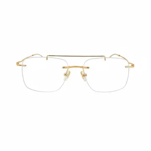 Buy Golden Rimless Turban Aviator Eyeglasses Online