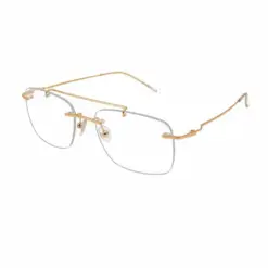 Buy Golden Rimless Turban Aviator Eyeglasses Online