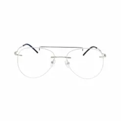 Buy Silver Rimless Turban Aviator Eyeglasses Online