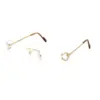 Golden Rimless Eyeglasses at chashma