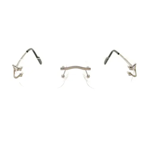 Silver Rimless Eyeglasses At chashma