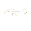 Golden Rimless Turban Aviator Eyeglasses at chashma