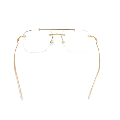 golden Rimless Turban Aviator Eyeglasses at chashma