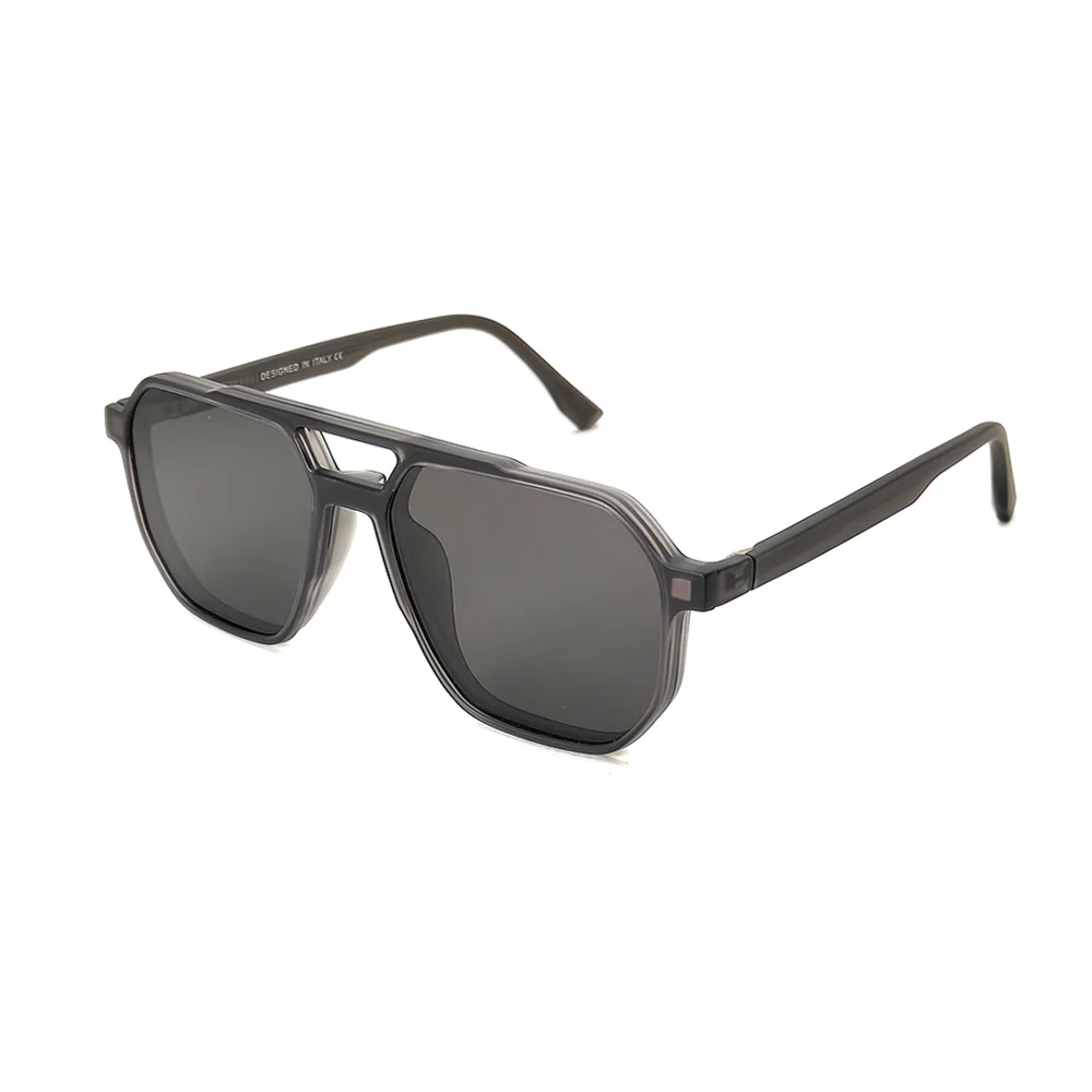 Grey Aviator Clip on Eyeglasses la001 12 1