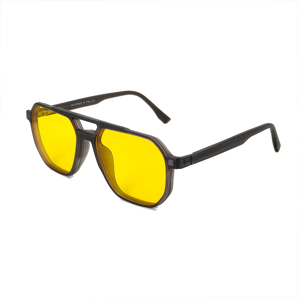 Grey Aviator Clip on Eyeglasses la001 13 1