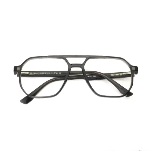 Grey Aviator Clip-on Eyeglasses