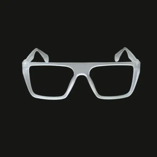Matte White Fashion Eyeglasses AT chashma