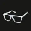 Matte White Fashion Eyeglasses AT chashma