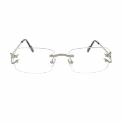 Silver Rimless Eyeglasses at chashmah