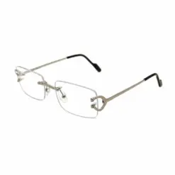 Silver Rimless Eyeglasses at chashmah