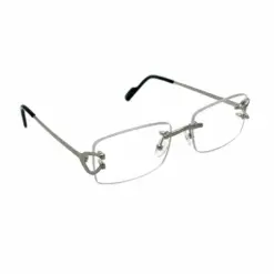 Silver Rimless Eyeglasses at chashmah