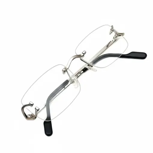 Silver Rimless Eyeglasses at chashmah