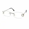 Silver Rimless Eyeglasses at chashmah
