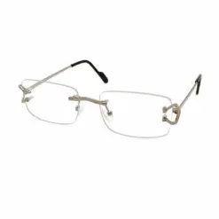 Silver Rimless Eyeglasses at chashmah
