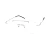 Silver Rimless Turban Aviator Eyeglasses at chashma