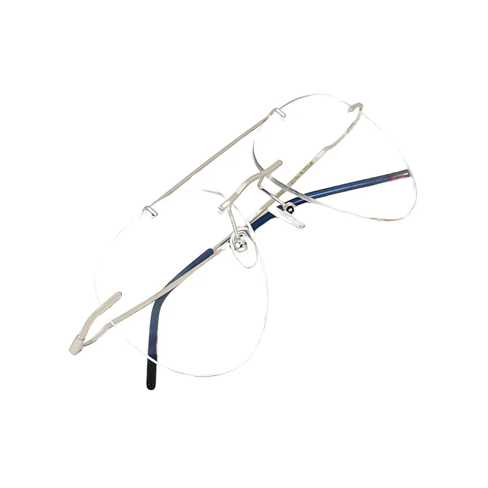Silver Rimless Turban Aviator 30037 7 1