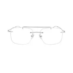 Silver Rimless Turban Aviator Eyeglasses - 30038