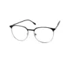 Black silver Round Eyeglasses at chashmah