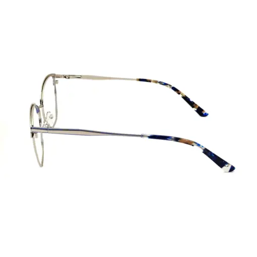 Silver Blue Modern Eyeglasses at chashma