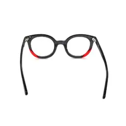 Black Bold Round Eyeglasses at chashma