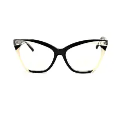 Black Bold Cat-eye Eyeglasses at chashmah